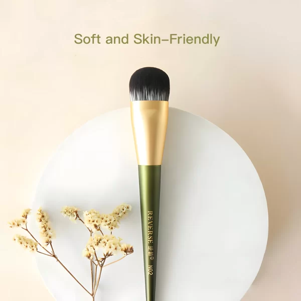 Soft Foundation Brush on Minimalist Decorative Background