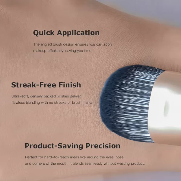 Foundation Brush Close-Up with Detailed Bristle Features