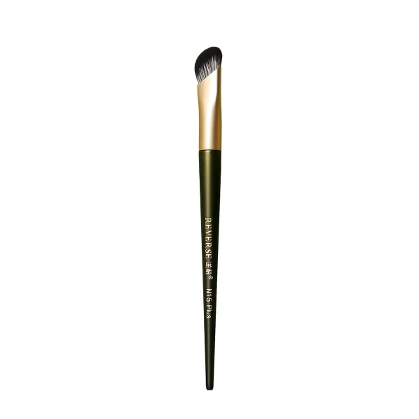 Single Precision Concealer Brush with Green Handle and Tear-Drop Head